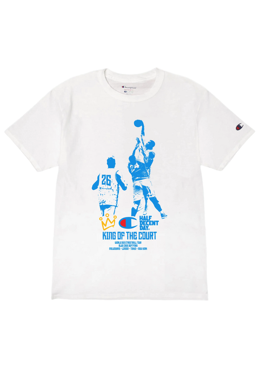 CHAMPION X KING OF THE COURT X HALF DECENT DAY LIMITED EDITION T-SHIRT