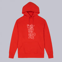 WHAT DAY IS IT? One colour Hoodie - Red