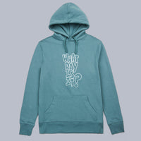 WHAT DAY IS IT? One colour Hoodie - Aqua